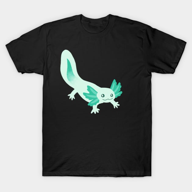 Green Axolotl T-Shirt by LivianPearl